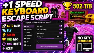 +1 Speed Keyboard Escape Script - Auto Farm