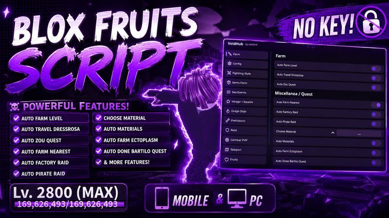 Blox Fruits Script - Void Hub - Mobile & PC, Keyless