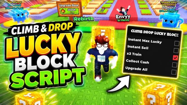 Climb and Drop a Lucky Block Script (NO KEY) — Auto Collect, Auto Farm