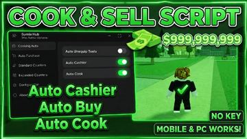 Cook & Sell Script - Surnia Hub - Auto Cashier, Auto Buy, Auto Cook