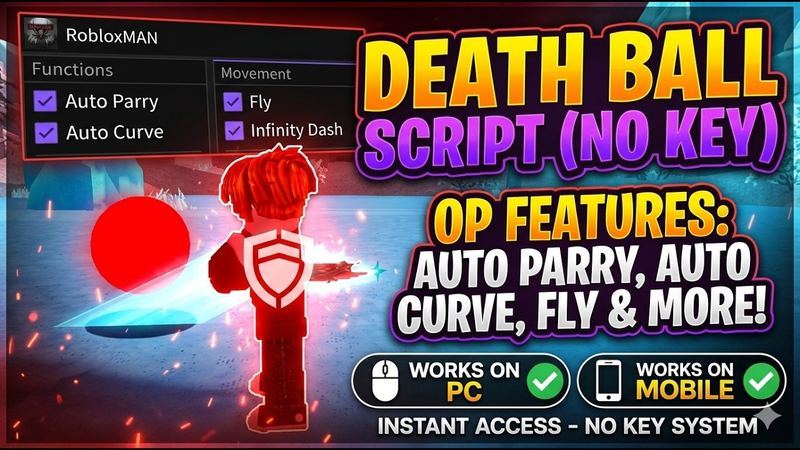 Death Ball Script - Auto Parry, Auto Curve, & More
