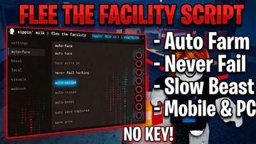 Flee The Facility - Sippin Milk Hub - Auto Farm, Never Fail