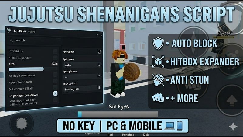 Jujutsu Shenanigans Script 2026 - Auto Block - Hitbox