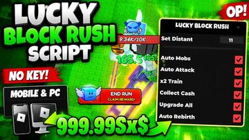 Lucky Block Rush Script - Auto Farm, Mobile & PC, No Key