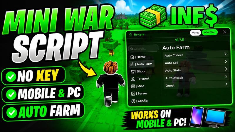 Mini War Script No Key - Cyraa Hub - Auto Farm