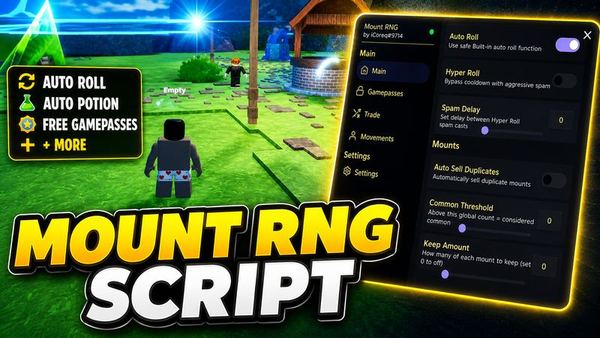 MOUNT RNG SCRIPT - Auto Roll, Free Gamepasses, & More! (Mobile & PC) 2026