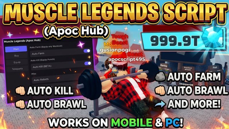Muscle Legends Script - Apoc Hub - Auto Kill, Auto Farm