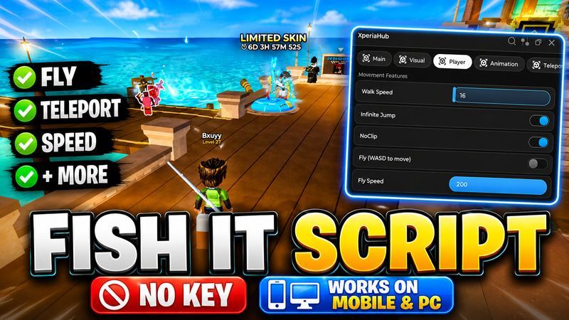 NEW Fish It Script | NO KEY - Fly, Teleport, & More! Mobile & PC (2026)