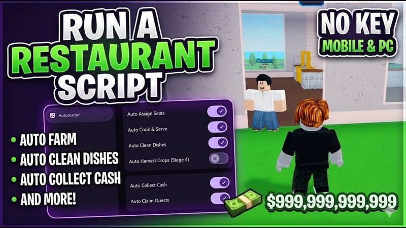 Run A Restaurant Script, Auto Farm, Auto Dishes