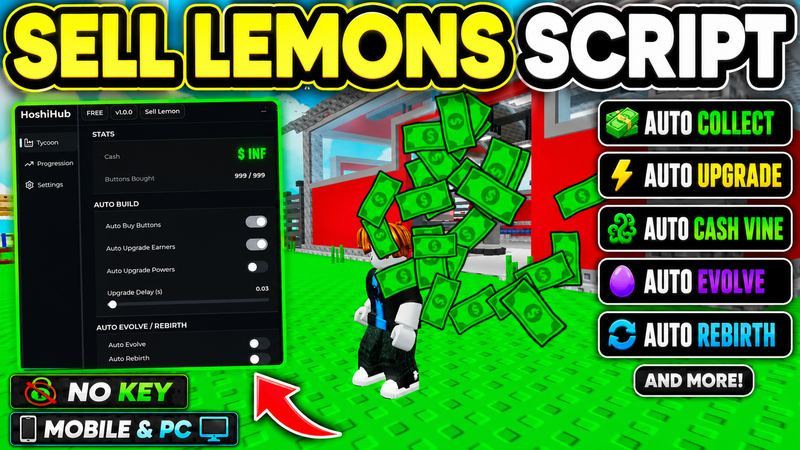 Sell Lemons Script No Key - Hoshi Hub - Mobile & PC