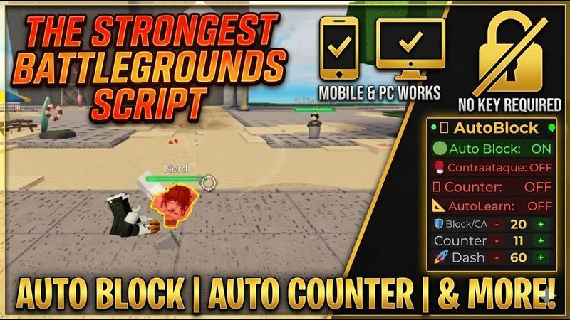 The Strongest Battlegrounds Script - Auto Block - Auto Counter